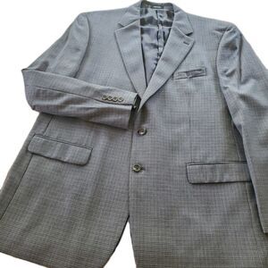 Lauren Ralph Lauren 100% Wool Blazer Men's 48L Blue Grey Sportcoat Jacket VNT